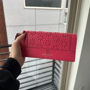 Kate Spade Pink Floral Wristlet